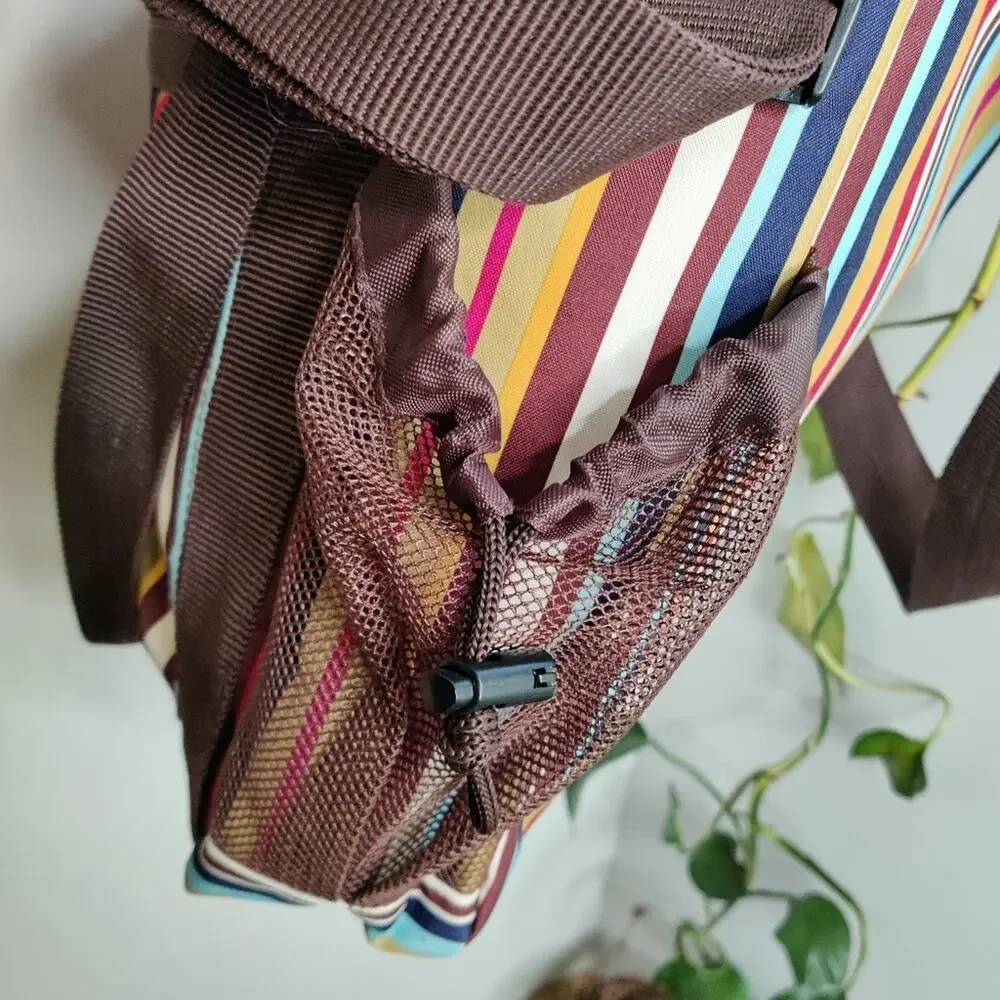 Skip Hop Brown Multi Color Striped Diaper Bag
